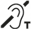 Hearing loop installed. Loop receivers available icon